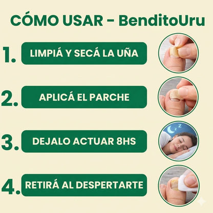 BenditoUru - Parches Antihongos - Eliminan Hongos y Regeneran tus Uñas