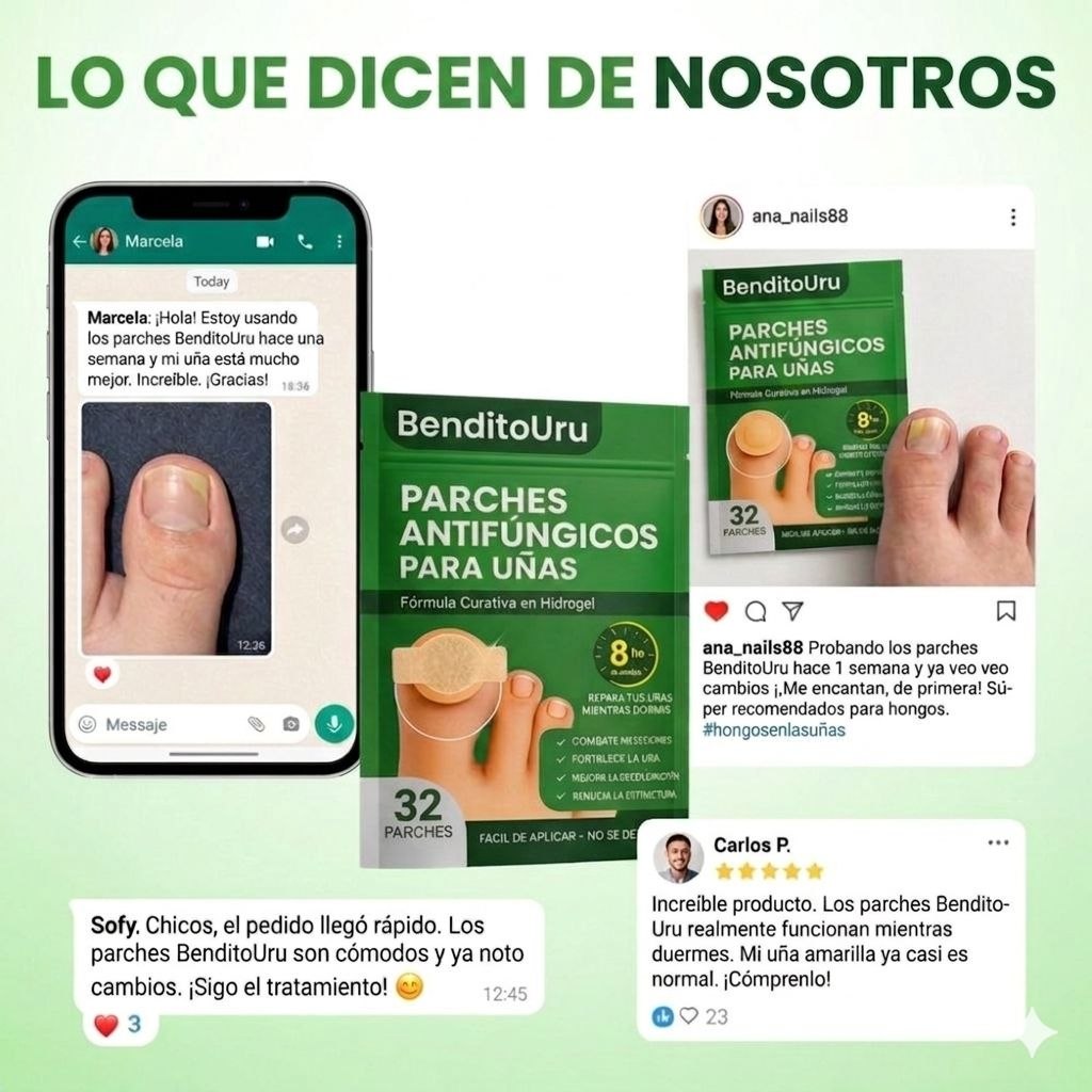BenditoUru - Parches Antihongos - Eliminan Hongos y Regeneran tus Uñas